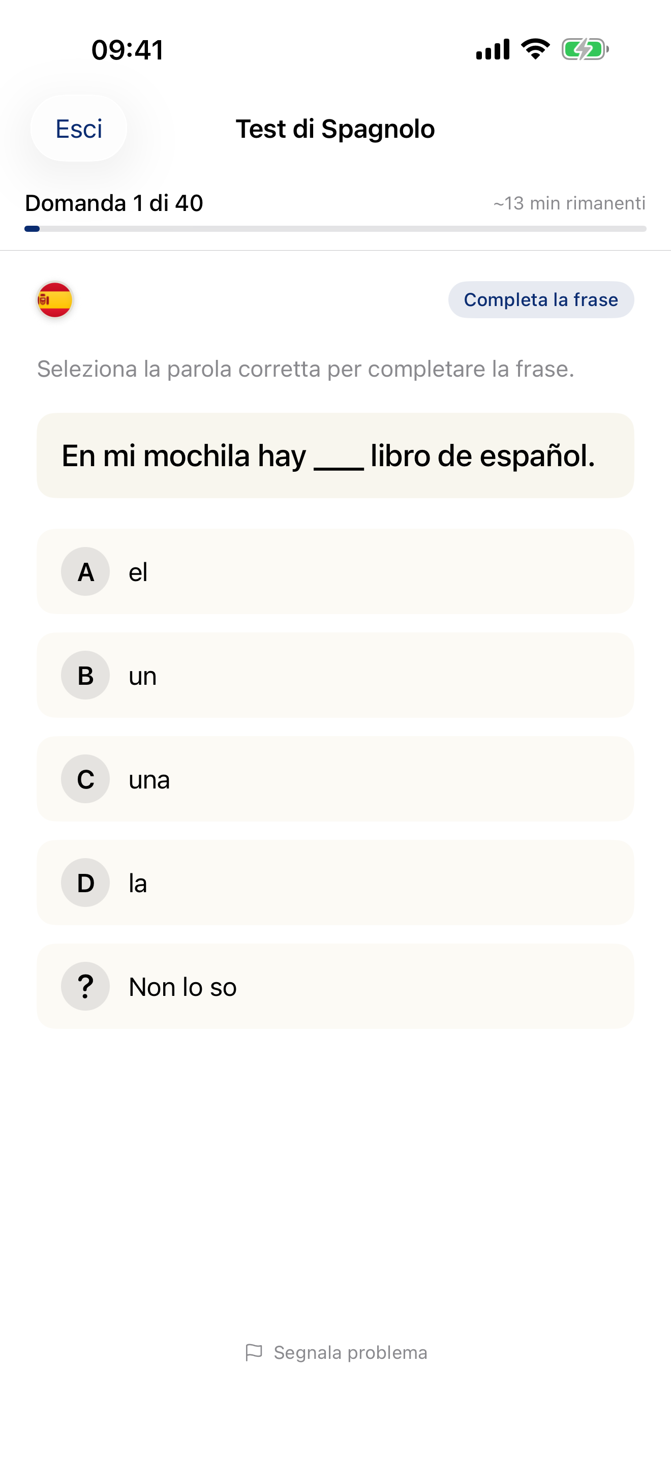 Rispondi alle domande